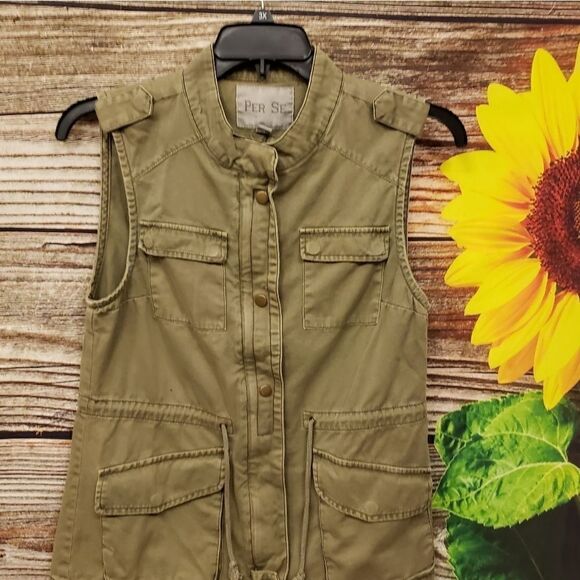 PerāSeĀ armāfatigueāgreenācottonāvestāPre-owned - Picture 1 of 6